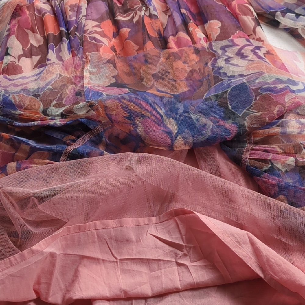 Angel & Rocket Girls Eleanor/Cara Floral Mesh Dress Size 6 (UK) - Picture 4 of 12